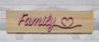 Family Sign with Heart