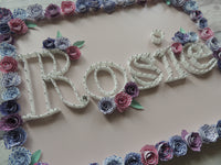 'Rosie' Name & Paper Flowers